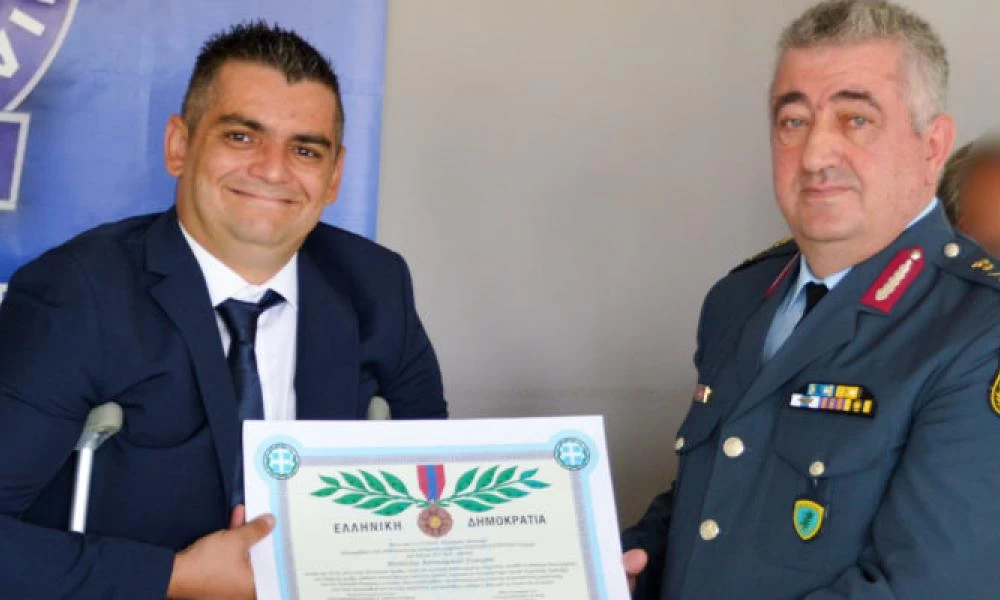 Απονομή «Αστυνομικού Σταυρού» στον Ανθυπαστυνόμο Παπαχριστόπουλο Γεώργιο